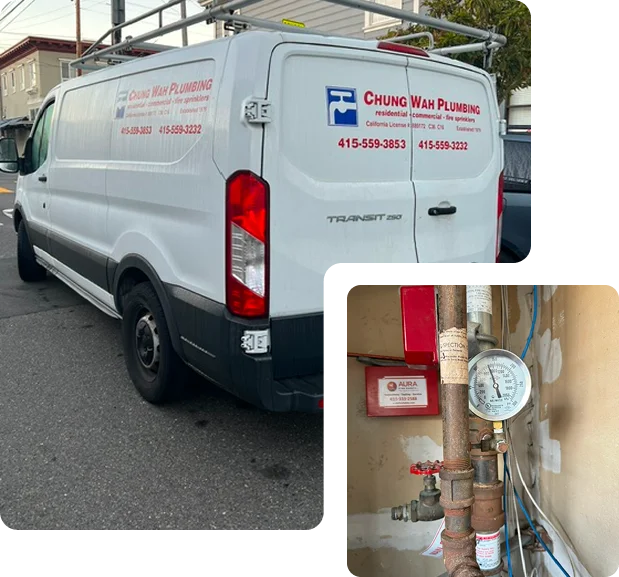 Chung Wah Plumbing and Fire Protection team on site